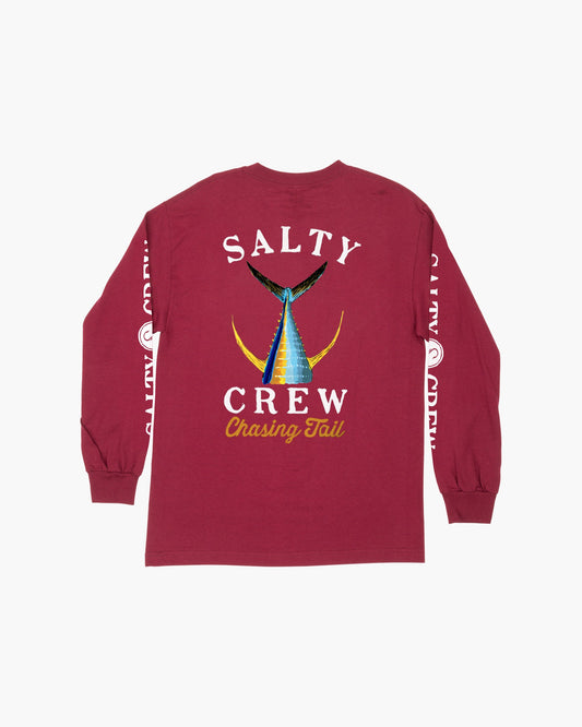 Tailed L/S Tee - Burgundy - Salty Crew Australia