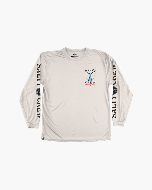 Tailed Long Sleeve Sunshirt - White - Salty Crew Australia