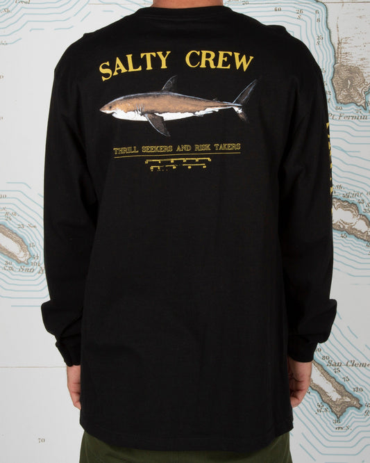 Bruce L/S Tee - Black - Salty Crew Australia