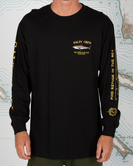 Bruce L/S Tee - Black - Salty Crew Australia