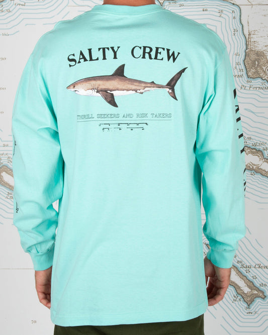 Bruce L/S Tee - Sea Foam - Salty Crew Australia