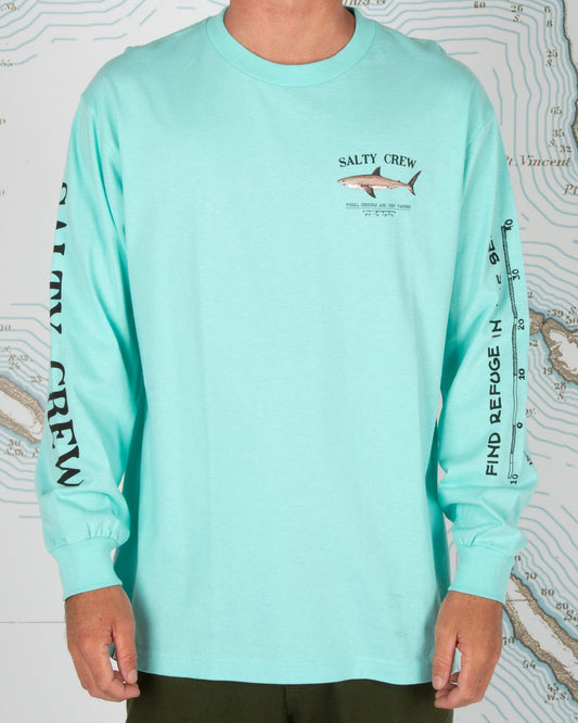 Bruce L/S Tee - Sea Foam - Salty Crew Australia