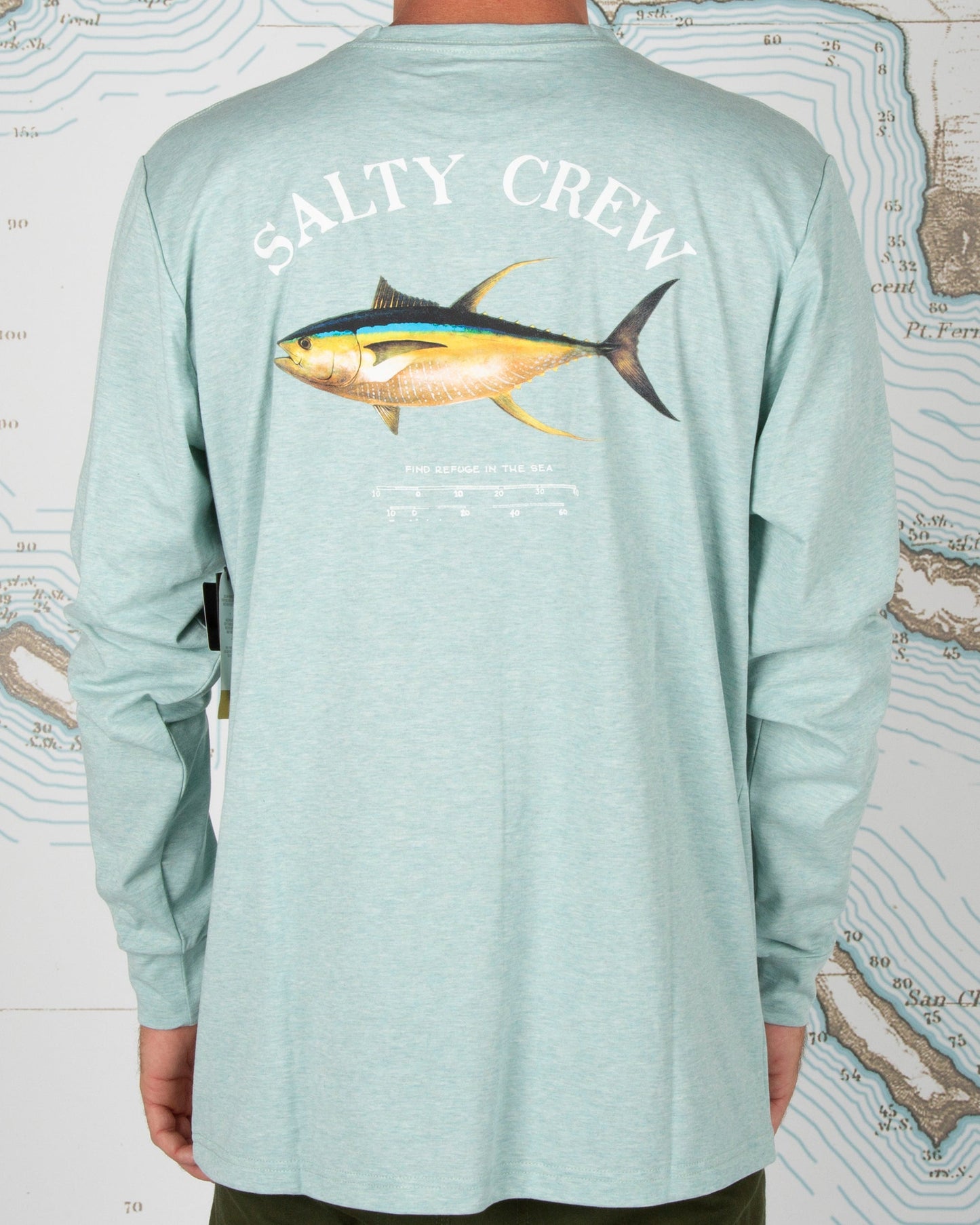 Ahi Mount Tech LS Tee - Sea Foam