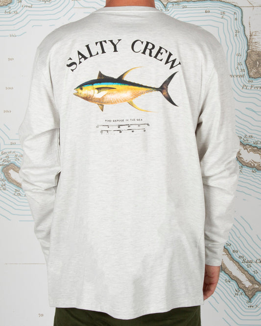 Ahi Mount Tech LS Tee - Vintage White - Salty Crew Australia
