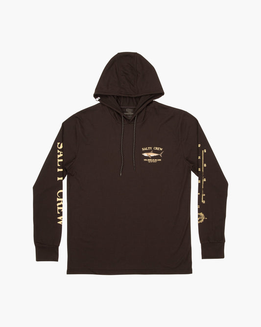 Bruce Hood Tech Tee - Black - Salty Crew Australia