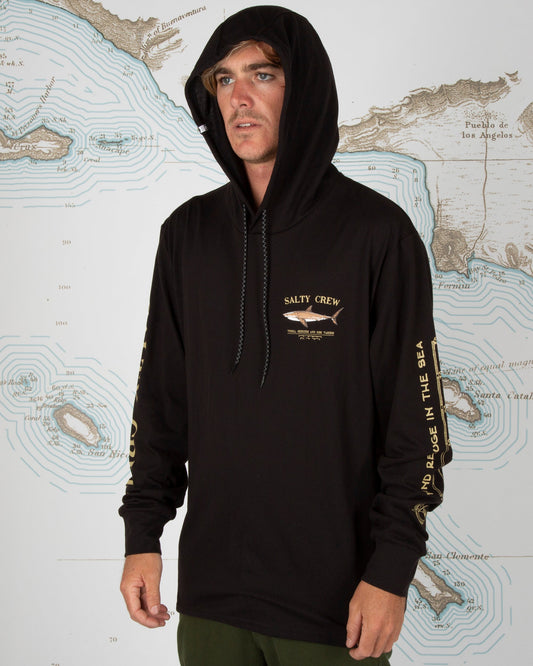 Bruce Hood Tech Tee - Black - Salty Crew Australia