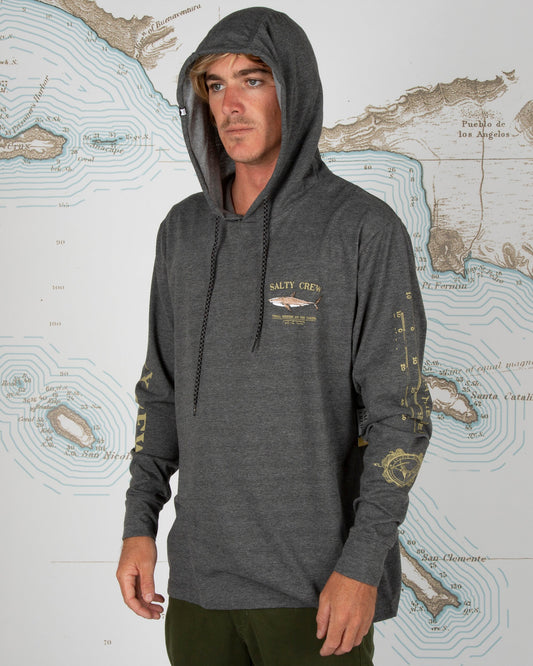 Bruce Hood Tech Tee - Charcoal - Salty Crew Australia