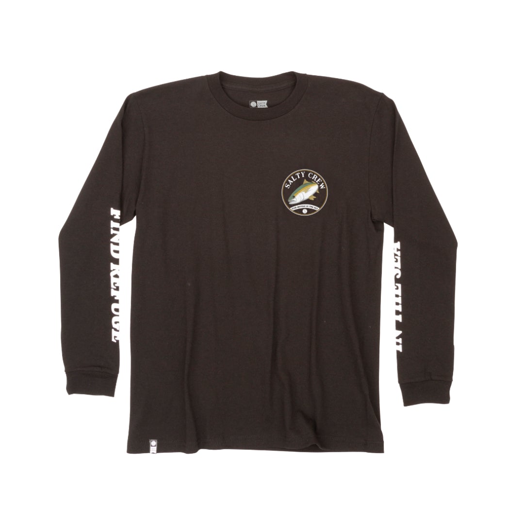 Homeguard L/S Boys Tee - Black - Salty Crew Australia