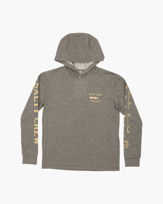 BRUCE BOYS HOOD TECH TEE - Charcoal - Salty Crew Australia