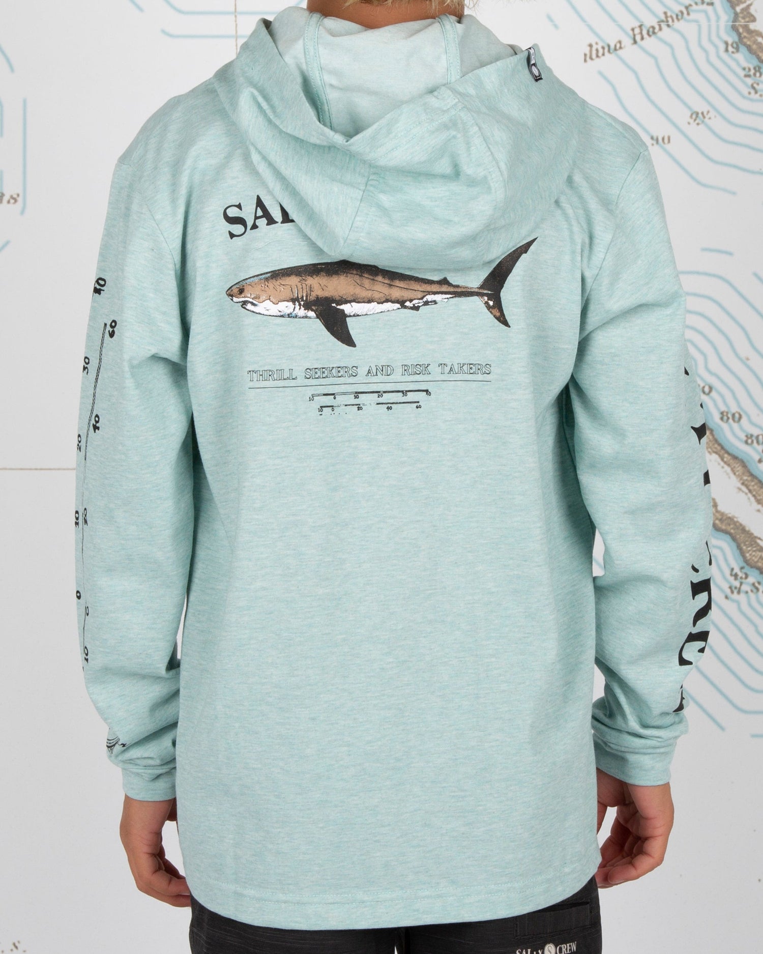 BRUCE BOYS HOOD TECH TEE - Sage - Salty Crew Australia