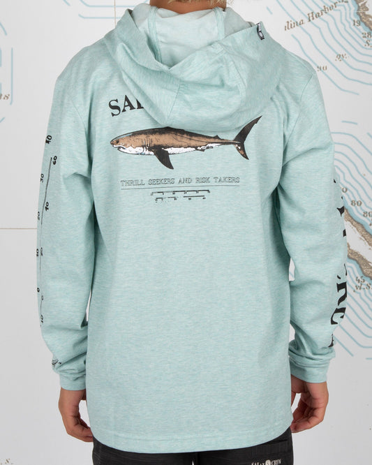 BRUCE BOYS HOOD TECH TEE - Sage - Salty Crew Australia