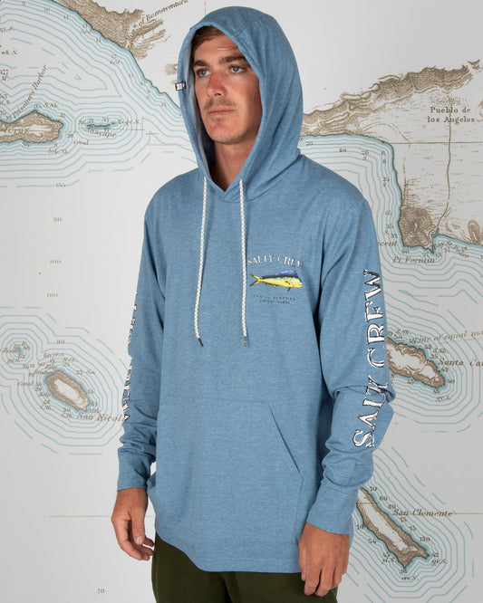 EL DORADO HOOD TECH TEE - Harbor Blue