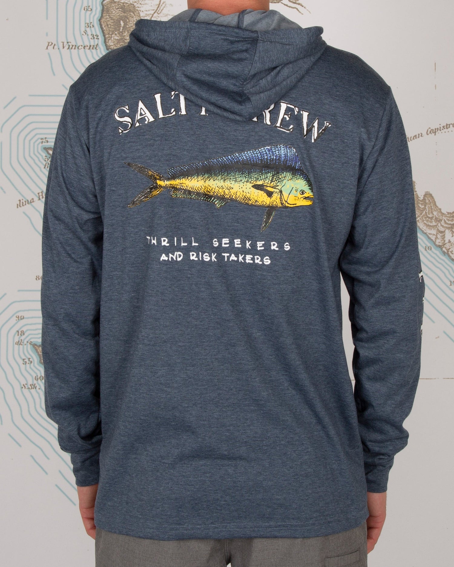 EL DORADO HOOD TECH TEE - Navy - Salty Crew Australia