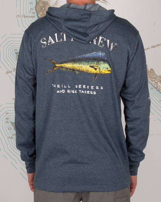 EL DORADO HOOD TECH TEE - Navy - Salty Crew Australia