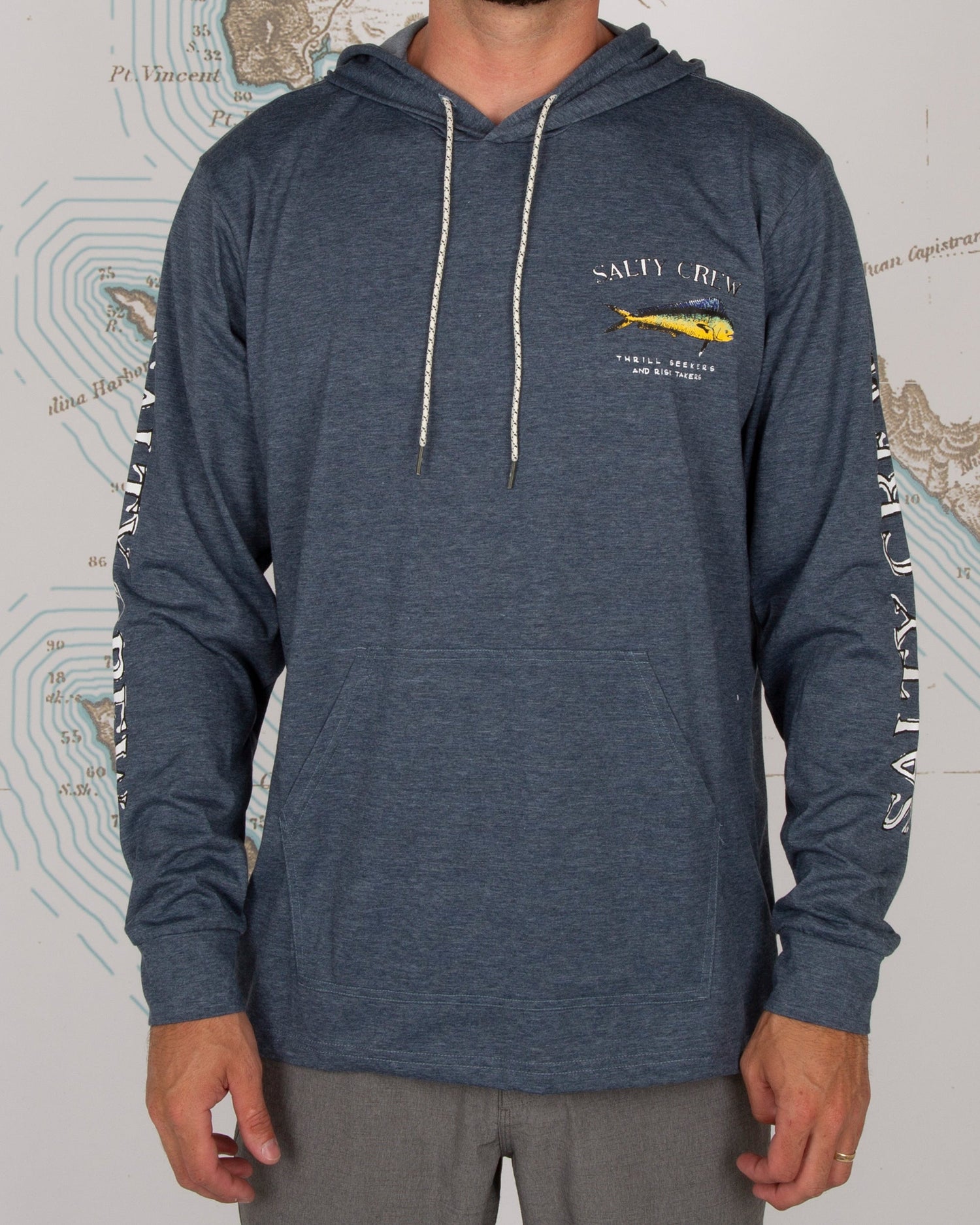 EL DORADO HOOD TECH TEE - Navy - Salty Crew Australia