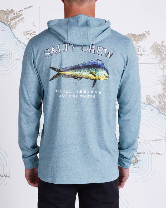 EL DORADO HOOD TECH TEE - Teal