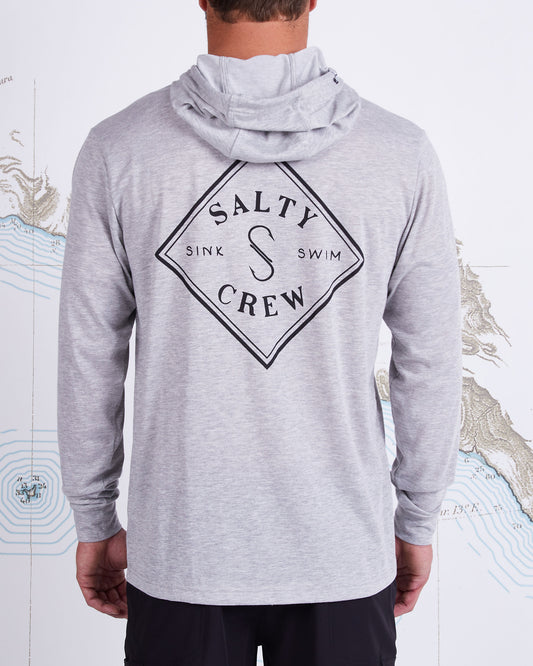 TIPPET POCKET HOOD TECH TEE - Athletic Heather