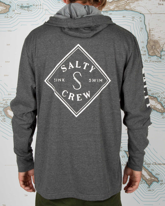 TIPPET POCKET HOOD TECH TEE - Black - Salty Crew Australia
