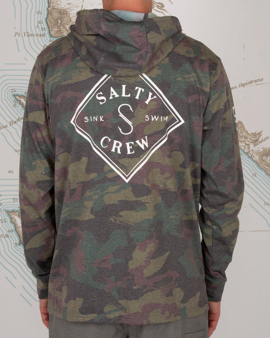 TIPPET POCKET HOOD TECH TEE - Camo - Salty Crew Australia