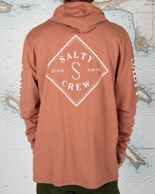 TIPPET POCKET HOOD TECH TEE - Clay - Salty Crew Australia