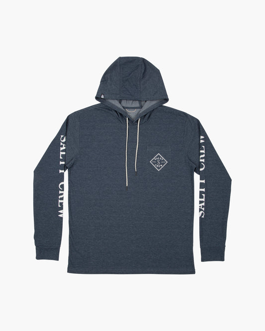 TIPPET POCKET HOOD TECH TEE - Navy