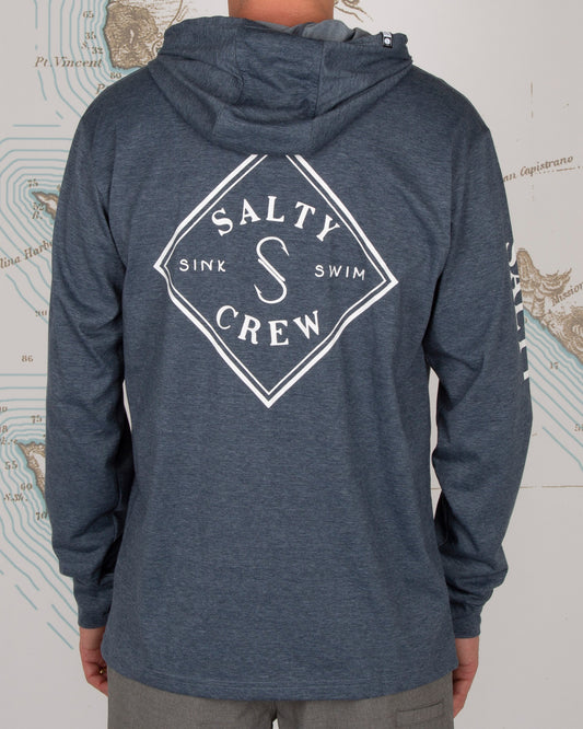 TIPPET POCKET HOOD TECH TEE - Navy