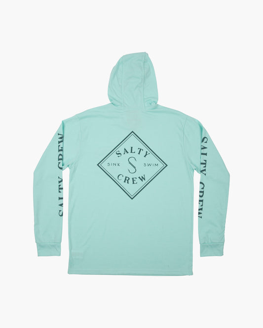 TIPPET POCKET HOOD TECH TEE - Sea Foam - Salty Crew Australia