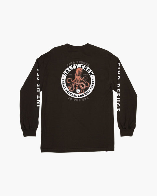 Deep Reach L/S Tee - Black - Salty Crew Australia