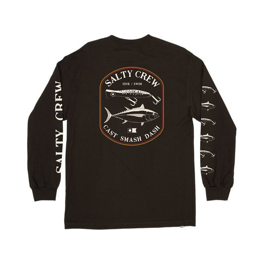 SURFACE STANDARD L/S EE - BLACK - Salty Crew Australia