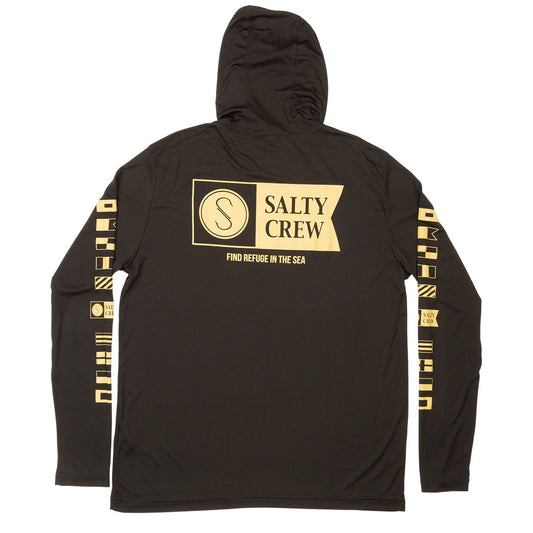 ALPHA POLY TECH HOOD - BLACK - Salty Crew Australia
