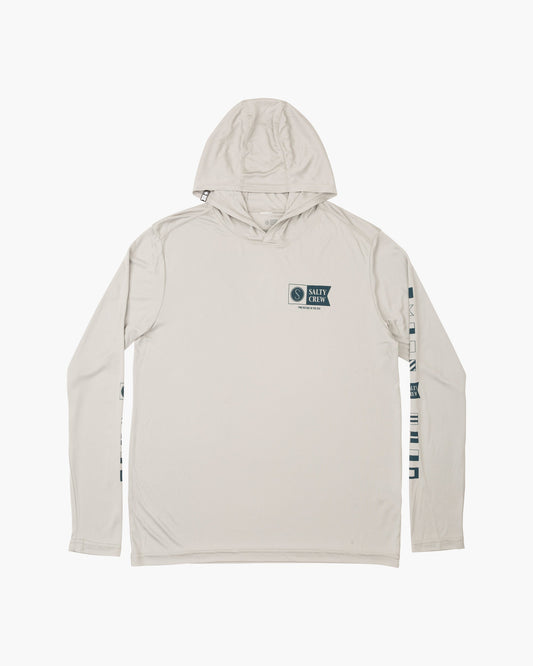 ALPHA POLY TECH HOOD - SILVER - Salty Crew Australia