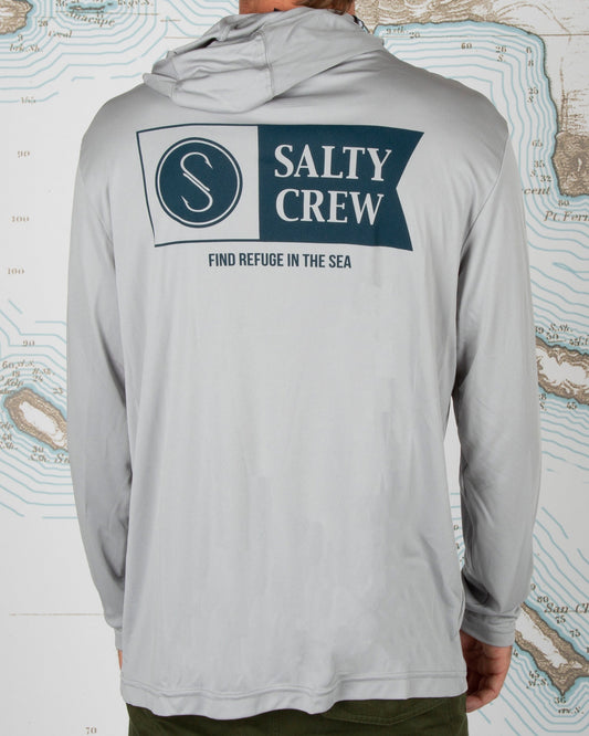 ALPHA POLY TECH HOOD - SILVER - Salty Crew Australia