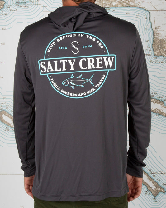 Deep Sea Tech Hood - CHARCOAL - Salty Crew Australia
