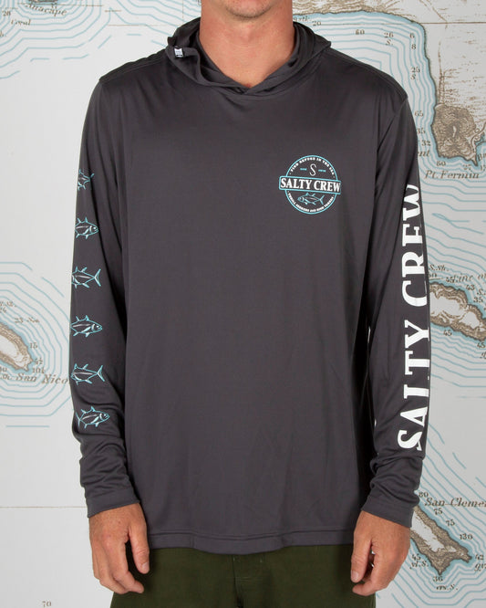Deep Sea Tech Hood - CHARCOAL - Salty Crew Australia