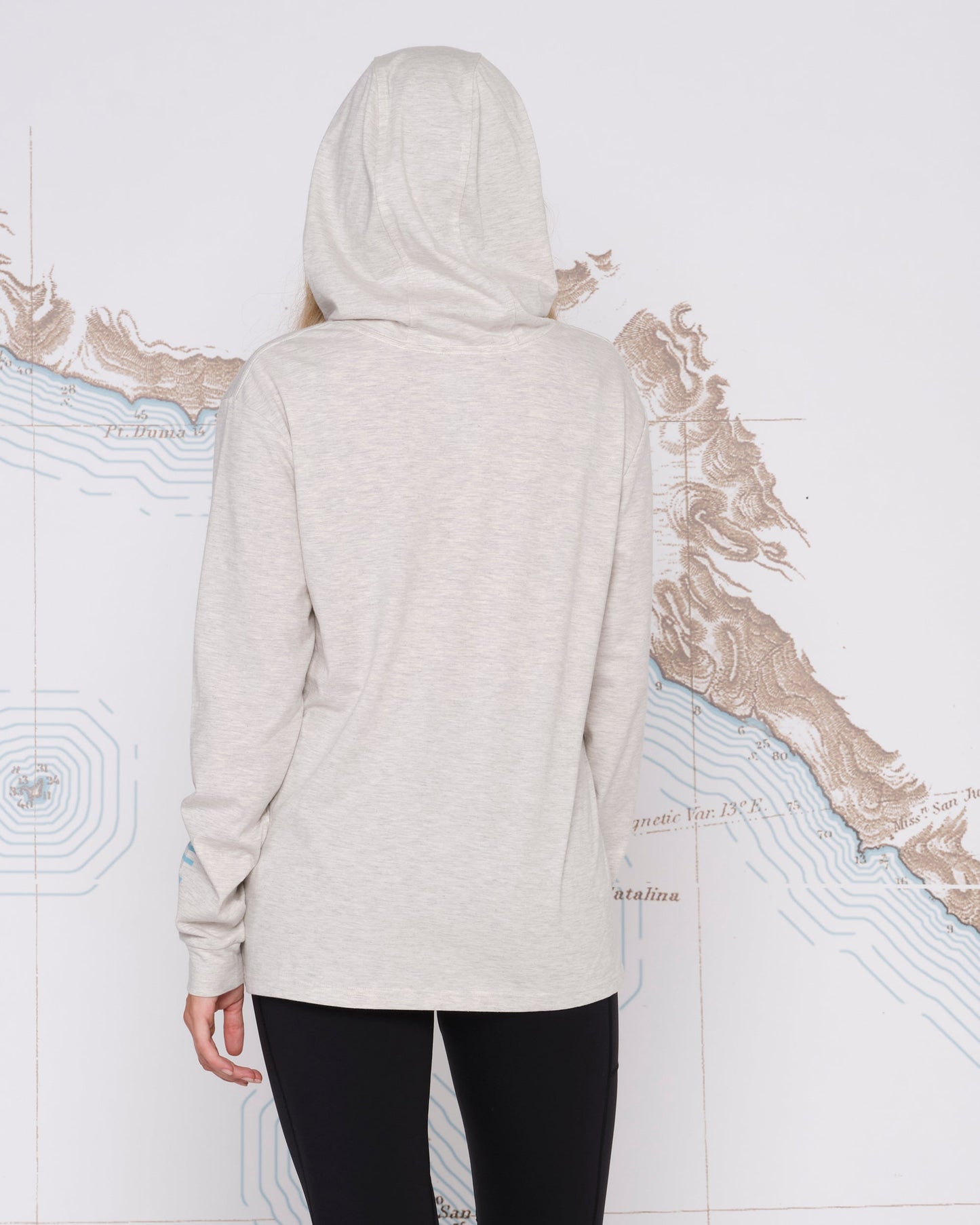 SCRIPTED MID WEIGHT HOODY - Vintage White