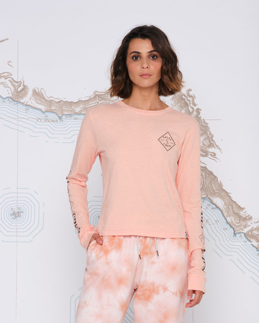 TIPPET LONG SLEEVE SKIMMER TEE - Peached - Salty Crew Australia