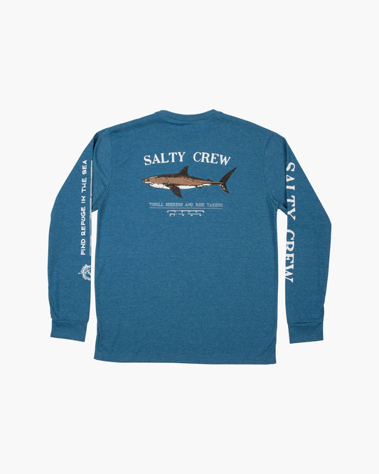 Bruce L/S Tech Tee - Blue - Salty Crew Australia
