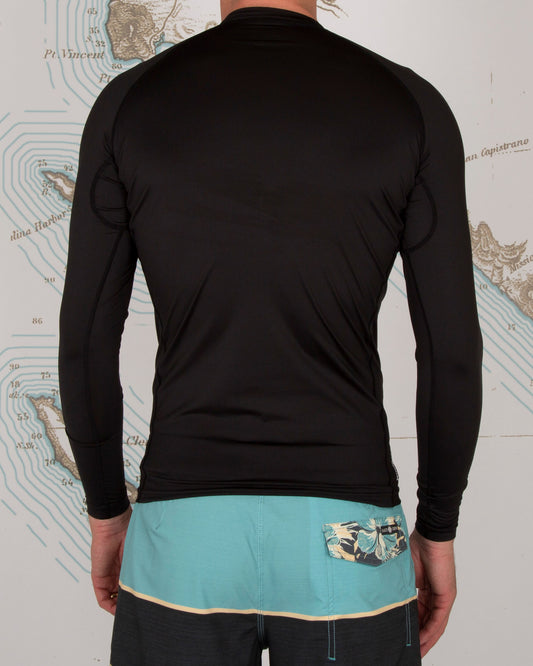 SHELTER L/S RASHGUARD - Black - Salty Crew Australia