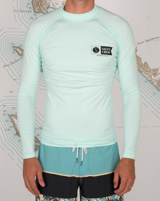 SHELTER L/S RASHGUARD - Sea Foam - Salty Crew Australia