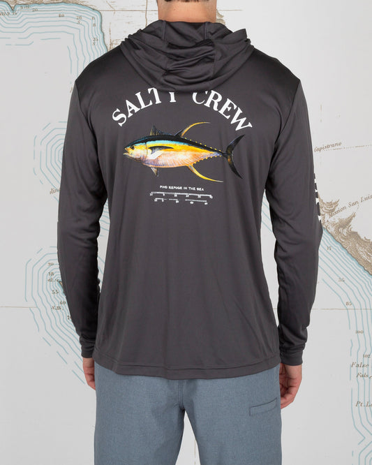 AHI MOUNT HOOD SUNSHIRT - Charcoal