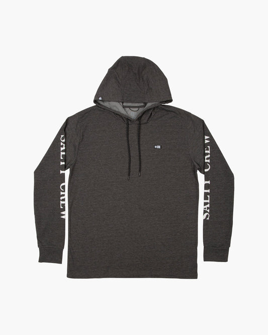 DECKHAND HOOD TECH TEE - Charcoal - Salty Crew Australia