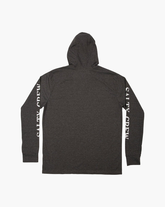 DECKHAND HOOD TECH TEE - Charcoal - Salty Crew Australia