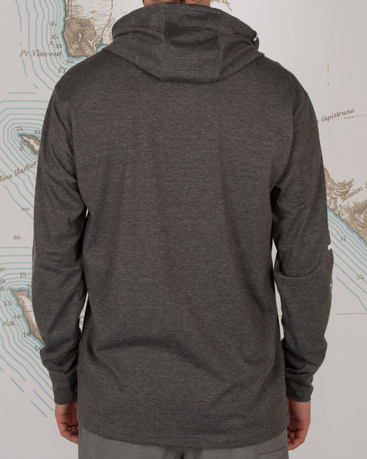 DECKHAND HOOD TECH TEE - Charcoal - Salty Crew Australia