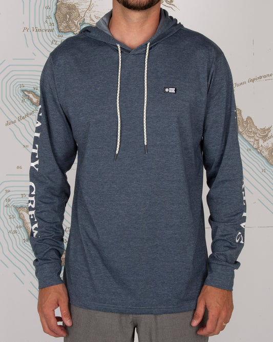 DECKHAND HOOD TECH TEE - Navy