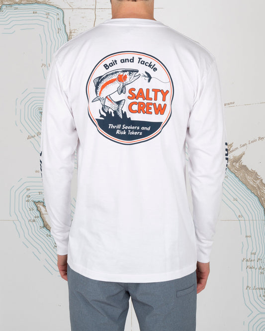 FLY GUY PREMIUM L/S TEE - White - Salty Crew Australia