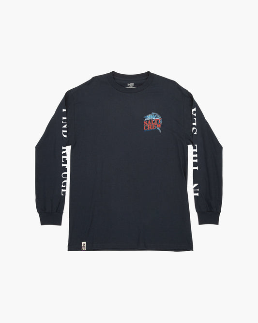 OH NO STANDARD L/S TEE - Navy - Salty Crew Australia