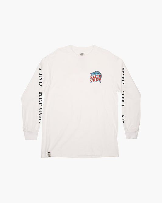 OH NO STANDARD L/S TEE - White - Salty Crew Australia