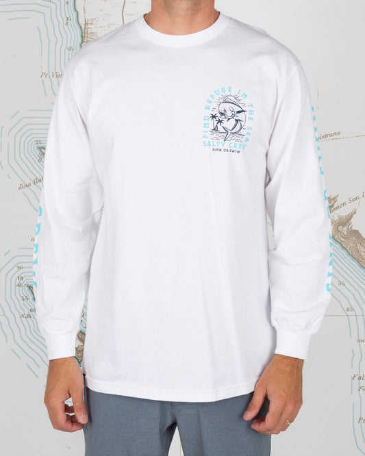 DANCIN DODO PREMIUM L/S TEE - White - Salty Crew Australia