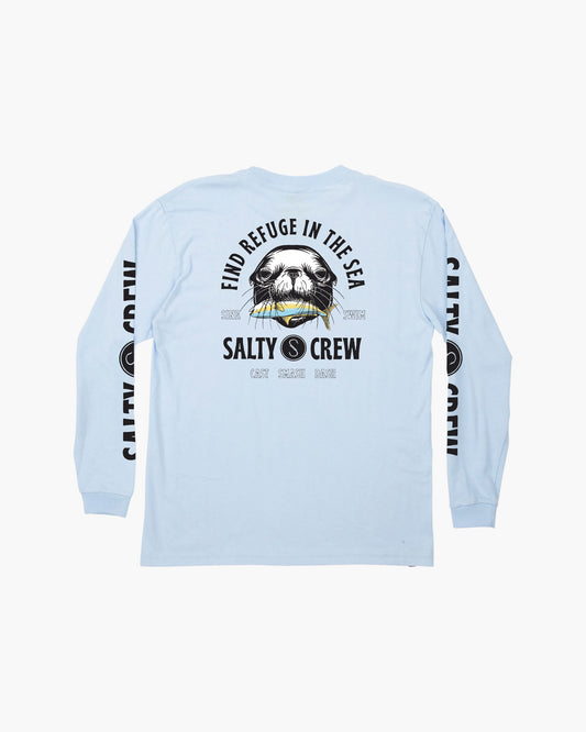 MOUTHFUL BOYS L/S TEE - Light Blue