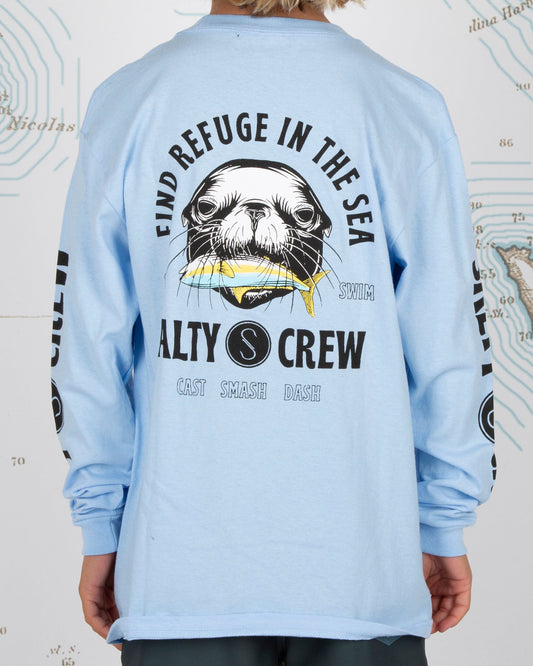 MOUTHFUL BOYS L/S TEE - Light Blue